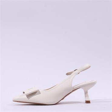 Una Healy Bubble Pop Bow Slingback Heel - Cream